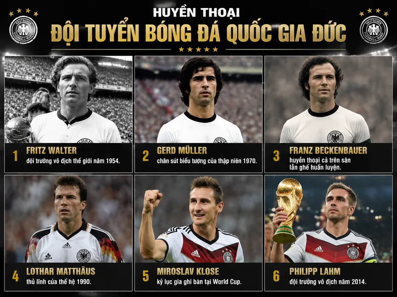 Franz Beckenbauer, Gerd Müller và các huyền thoại tạo nên di sản bóng đá Đức