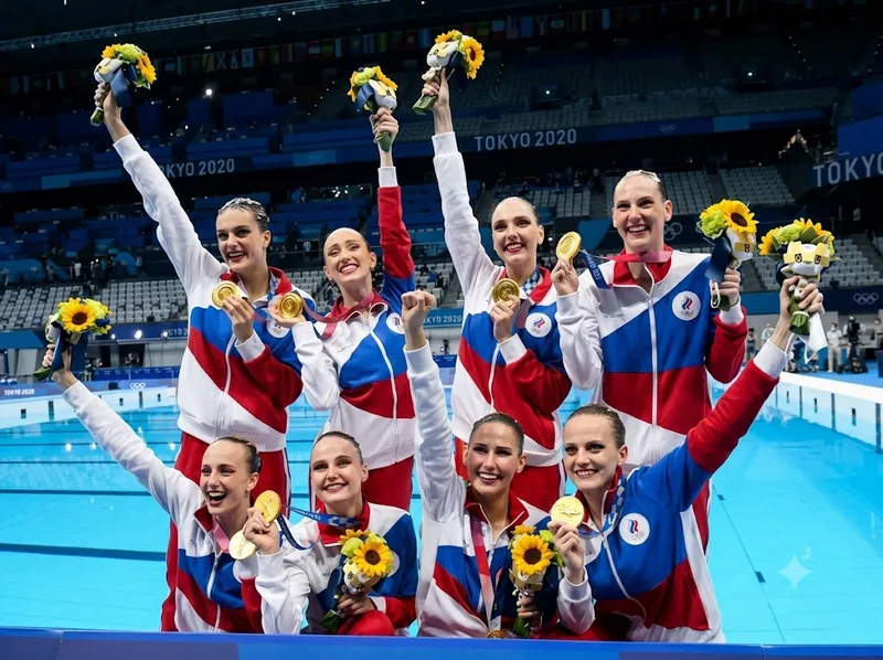Nga từng thống trị bơi nghệ thuật Olympic trong nhiều kỳ với những vận động viên giàu thành tích và các bài biểu diễn có độ khó cao.